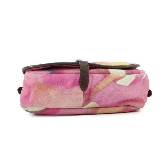 CHANEL CC Logo Embroidery Messenger Bag Suede / Leather Multicolor - Picture 4 of 16